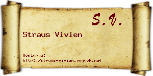 Straus Vivien névjegykártya